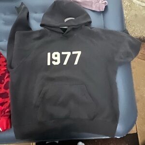 Black Hoodie with 1977 Print